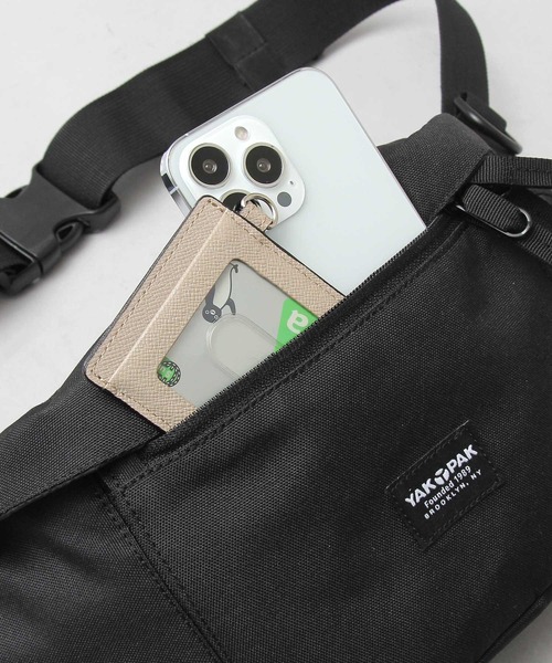 YAKPAK(ヤックパック)の「YAKPAK / ヤックパック / 撥水 600Dポリエステル / ウエストバッグ / ウエストポーチ / white labela / ホワイトレーベル / WAIST BAG(ボディバッグ/ウエストポーチ・メンズ・ブラック・FREE)」の14枚目の写真