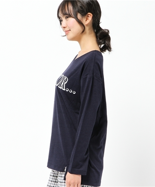 DISCOAT(ディスコート)の「【Discoat】MAKE FORビッグロゴロンT(Tシャツ/カットソー・レディース・グレー/アイボリー/ネイビー・フリ-)」の9枚目の写真