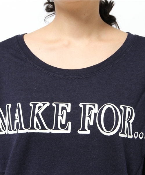 DISCOAT(ディスコート)の「【Discoat】MAKE FORビッグロゴロンT(Tシャツ/カットソー・レディース・グレー/アイボリー/ネイビー・フリ-)」の12枚目の写真