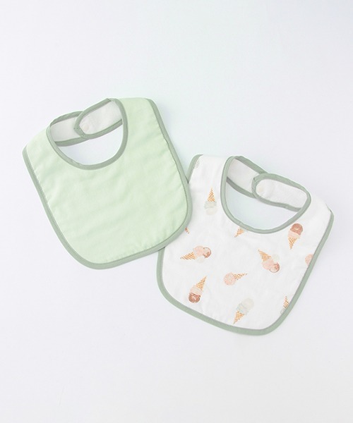 petit main（プティマイン）の「【オーガニック】ガーゼスタイ2P（スタイ/よだれかけ・キッズ・ライトピンク/ライトグリーン/イエロー/ブルー・FREE）」の2枚目の写真