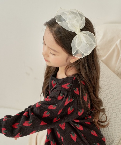 Rora（ローラ）の「スエ ビックリボン カチューシャ(5color)（カチューシャ・キッズ・クリーム/ブラック/ピンク/パープル/シルバー・FREE）」の12枚目の写真