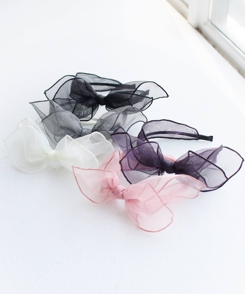 Rora（ローラ）の「スエ ビックリボン カチューシャ(5color)（カチューシャ・キッズ・クリーム/ブラック/ピンク/パープル/シルバー・FREE）」の10枚目の写真