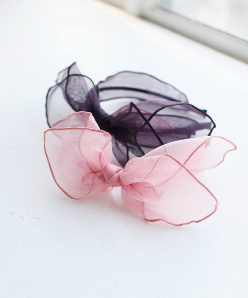 Rora（ローラ）の「スエ ビックリボン カチューシャ(5color)（カチューシャ・キッズ・クリーム/ブラック/ピンク/パープル/シルバー・FREE）」の8枚目の写真