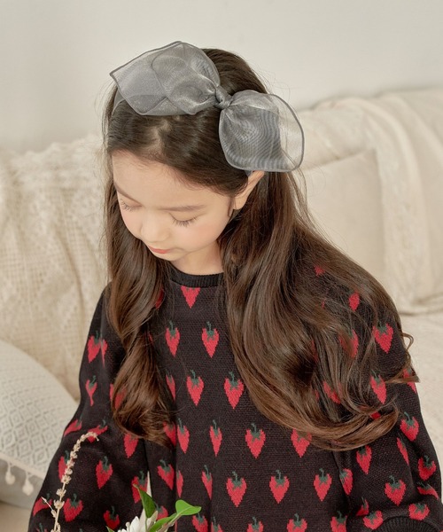 Rora（ローラ）の「スエ ビックリボン カチューシャ(5color)（カチューシャ・キッズ・クリーム/ブラック/ピンク/パープル/シルバー・FREE）」の15枚目の写真