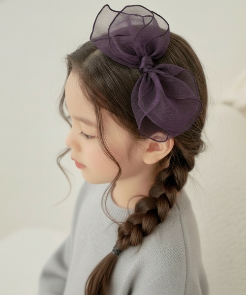 Rora（ローラ）の「スエ ビックリボン カチューシャ(5color)（カチューシャ・キッズ・クリーム/ブラック/ピンク/パープル/シルバー・FREE）」の18枚目の写真