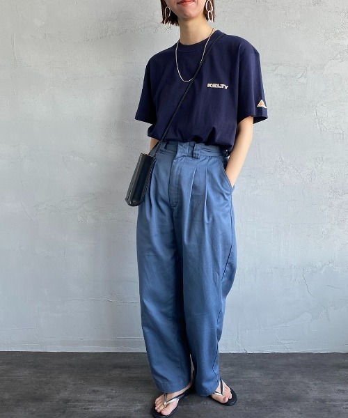 KELTY（ケルティ）の「[KELTY/ケルティ] 別注 発泡プリント ワンポイント胸ロゴTシャツ（Tシャツ/カットソー・レディース・ホワイト/ライトグレー/グリーン/ネイビー・XS/S/M/L）」の5枚目の写真