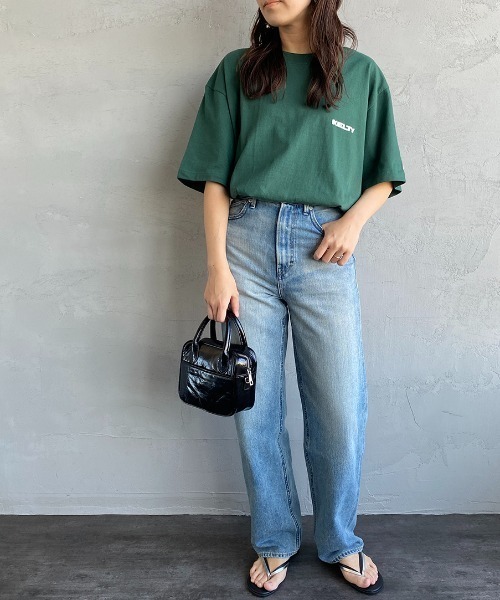 KELTY（ケルティ）の「[KELTY/ケルティ] 別注 発泡プリント ワンポイント胸ロゴTシャツ（Tシャツ/カットソー・レディース・ホワイト/ライトグレー/グリーン/ネイビー・XS/S/M/L）」の8枚目の写真