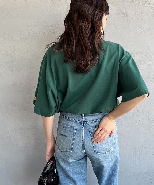 KELTY（ケルティ）の「[KELTY/ケルティ] 別注 発泡プリント ワンポイント胸ロゴTシャツ（Tシャツ/カットソー・レディース・ホワイト/ライトグレー/グリーン/ネイビー・XS/S/M/L）」の15枚目の写真