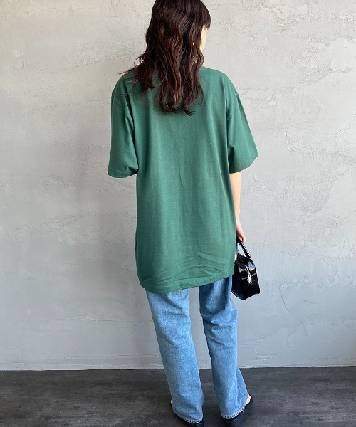 KELTY（ケルティ）の「[KELTY/ケルティ] 別注 発泡プリント ワンポイント胸ロゴTシャツ（Tシャツ/カットソー・レディース・ホワイト/ライトグレー/グリーン/ネイビー・XS/S/M/L）」の9枚目の写真