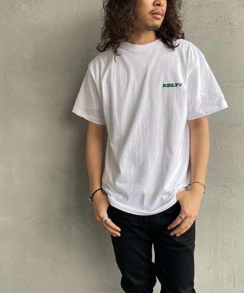 KELTY（ケルティ）の「[KELTY/ケルティ] 別注 発泡プリント ワンポイント胸ロゴTシャツ（Tシャツ/カットソー・レディース・ホワイト/ライトグレー/グリーン/ネイビー・XS/S/M/L）」の13枚目の写真