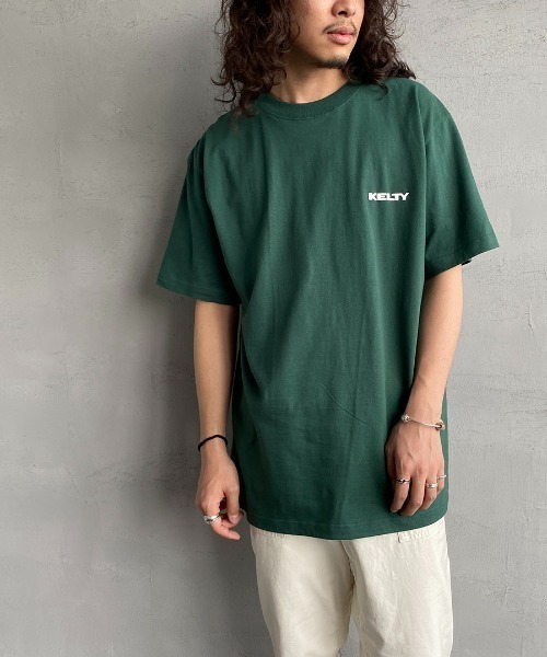 KELTY（ケルティ）の「[KELTY/ケルティ] 別注 発泡プリント ワンポイント胸ロゴTシャツ（Tシャツ/カットソー・レディース・ホワイト/ライトグレー/グリーン/ネイビー・XS/S/M/L）」の16枚目の写真