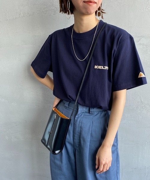 KELTY（ケルティ）の「[KELTY/ケルティ] 別注 発泡プリント ワンポイント胸ロゴTシャツ（Tシャツ/カットソー・レディース・ホワイト/ライトグレー/グリーン/ネイビー・XS/S/M/L）」の10枚目の写真