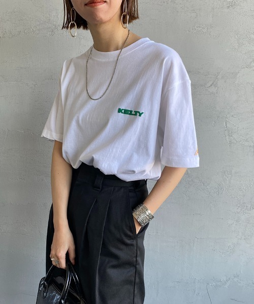 KELTY（ケルティ）の「[KELTY/ケルティ] 別注 発泡プリント ワンポイント胸ロゴTシャツ（Tシャツ/カットソー・レディース・ホワイト/ライトグレー/グリーン/ネイビー・XS/S/M/L）」の19枚目の写真