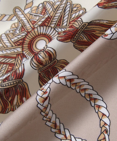 ROPE' PICNIC(ロペピクニック)の「リング付き大判ビンテージライクプリントスカーフ(バンダナ/スカーフ・レディース・ネイビー/グリーン系その他/ベージュ系その他2・FREE)」の10枚目の写真