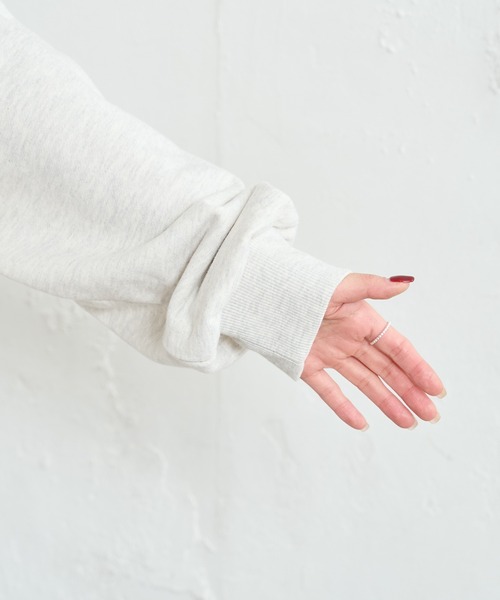 PUAL CE CIN（ピュアルセシン）の「【WEB限定】ハーフジップビッグプルオーバー（スウェット・レディース・ブラック/ベージュ/オートミール/ブルーパープル・FREE）」の21枚目の写真