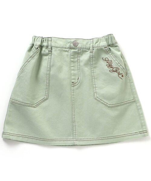 algy(アルジー)の「カラー台形スカート(スカート・キッズ・アイボリー/ラベンダー/ミント/ピンク・XXX-SMALL/XX-SMALL/X-SMALL/SMALL/MEDIUM)」の3枚目の写真