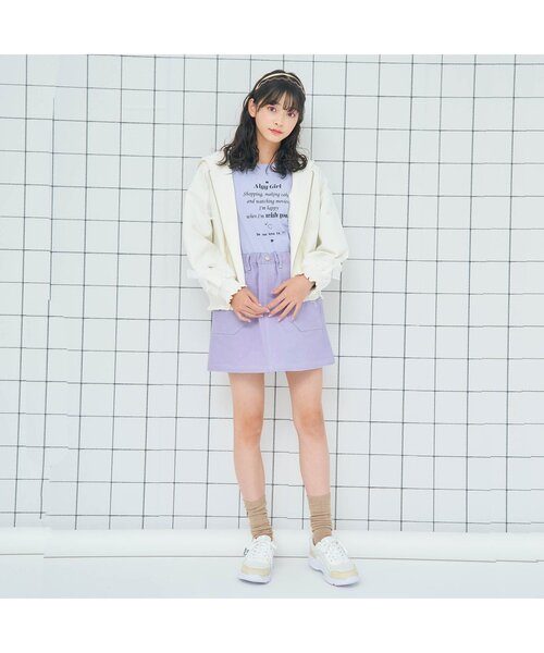 algy(アルジー)の「カラー台形スカート(スカート・キッズ・アイボリー/ラベンダー/ミント/ピンク・XXX-SMALL/XX-SMALL/X-SMALL/SMALL/MEDIUM)」の6枚目の写真