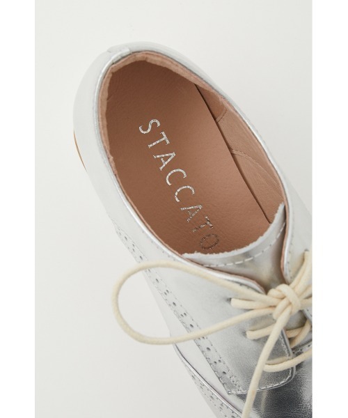 STACCATO(スタッカート)の「プラットフォームクォーターブローグ(ドレスシューズ・レディース・シルバー/ライトブラック・23cm/23.5cm/24cm/24.5cm/22.5cm)」の13枚目の写真