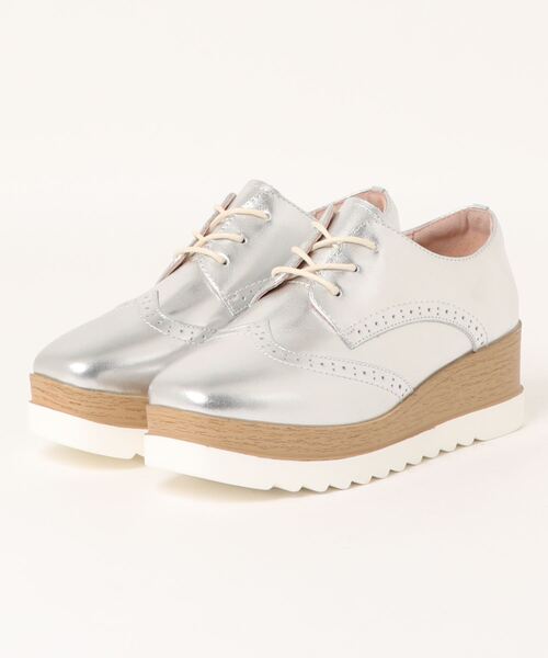 STACCATO(スタッカート)の「プラットフォームクォーターブローグ(ドレスシューズ・レディース・シルバー/ライトブラック・23cm/23.5cm/24cm/24.5cm/22.5cm)」の12枚目の写真