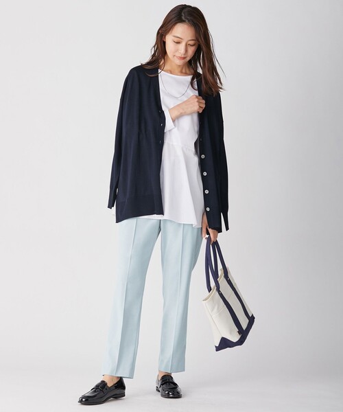 J.PRESS Ladies(J.プレス レディス)の「【洗える】ポリエステルレーヨンマイクロギャバストレッチ テーパード パンツ(その他パンツ・レディース・ネイビー系/サックスブルー系/ピンク系・S/XS/XXS)」の10枚目の写真