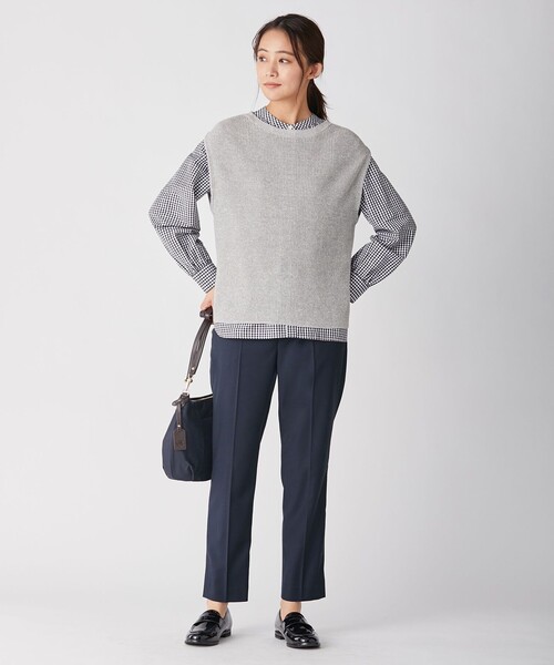 J.PRESS Ladies(J.プレス レディス)の「【洗える】ポリエステルレーヨンマイクロギャバストレッチ テーパード パンツ(その他パンツ・レディース・ネイビー系/サックスブルー系/ピンク系・S/XS/XXS)」の12枚目の写真