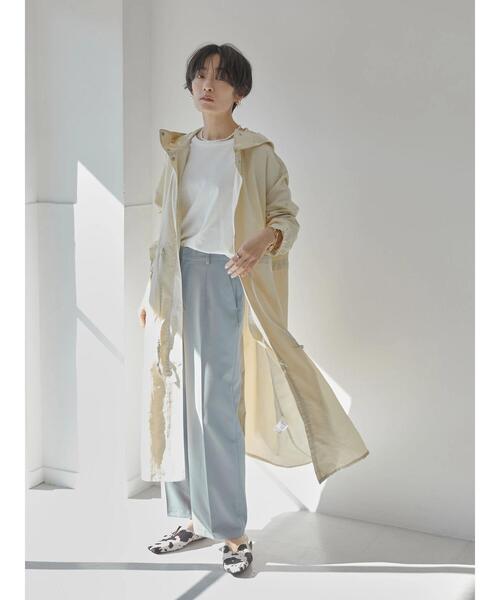 AMERICAN HOLIC（アメリカンホリック）の「フード付きZIPコート（ブルゾン・レディース・アイボリー/ライトベージュ・L/M）」の5枚目の写真