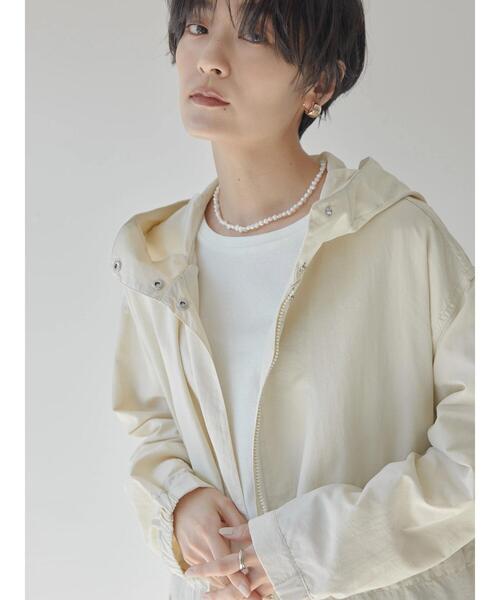 AMERICAN HOLIC（アメリカンホリック）の「フード付きZIPコート（ブルゾン・レディース・アイボリー/ライトベージュ・L/M）」の12枚目の写真