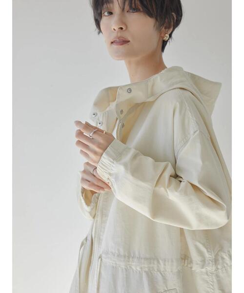 AMERICAN HOLIC（アメリカンホリック）の「フード付きZIPコート（ブルゾン・レディース・アイボリー/ライトベージュ・L/M）」の15枚目の写真