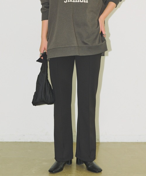 Aunt Marie's（アントマリーズ）の「フレアレギンスストレッチパンツ / 美脚パンツ（その他パンツ・レディース・ブラック/ネイビー・FREE/MEDIUM/TALL）」の2枚目の写真