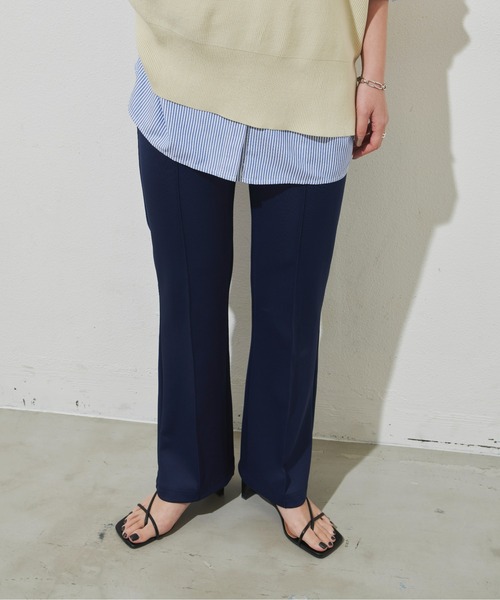 Aunt Marie's（アントマリーズ）の「フレアレギンスストレッチパンツ / 美脚パンツ（その他パンツ・レディース・ブラック/ネイビー・FREE/MEDIUM/TALL）」の7枚目の写真