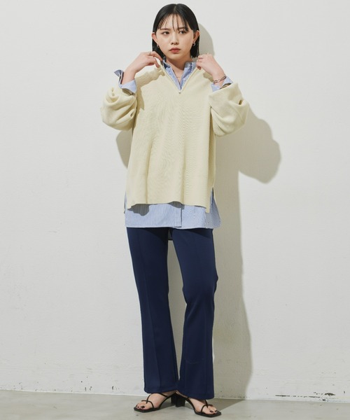 Aunt Marie's（アントマリーズ）の「フレアレギンスストレッチパンツ / 美脚パンツ（その他パンツ・レディース・ブラック/ネイビー・FREE/MEDIUM/TALL）」の12枚目の写真