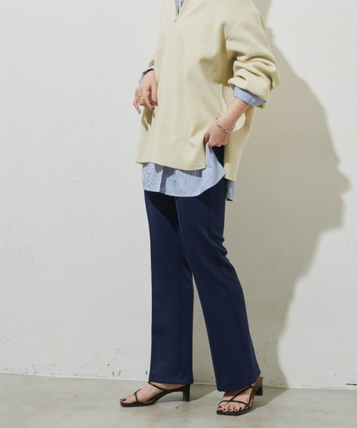 Aunt Marie's（アントマリーズ）の「フレアレギンスストレッチパンツ / 美脚パンツ（その他パンツ・レディース・ブラック/ネイビー・FREE/MEDIUM/TALL）」の4枚目の写真