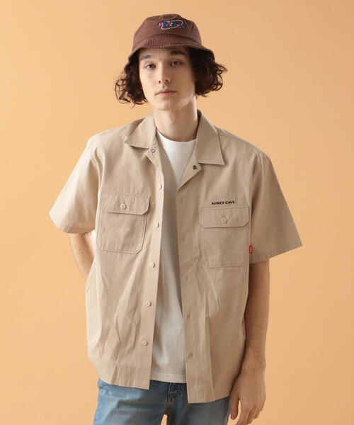 AVIREX（アヴィレックス）の「A.C.ワークシャツ / A.C WORK SHIRT / アヴィレックス / AVIREX（シャツ/ブラウス・メンズ・チャコールグレー/ベージュ/ネイビー/レモンイエロー/コーラルピンク・MEDIUM/LARGE/X-LARGE/XX-LARGE）」の6枚目の写真
