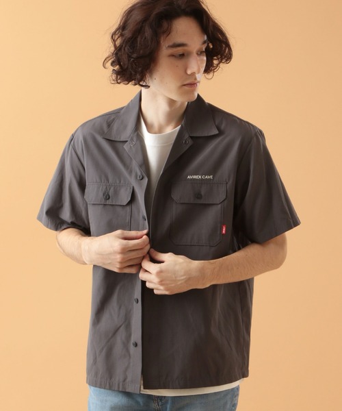 AVIREX（アヴィレックス）の「A.C.ワークシャツ / A.C WORK SHIRT / アヴィレックス / AVIREX（シャツ/ブラウス・メンズ・チャコールグレー/ベージュ/ネイビー/レモンイエロー/コーラルピンク・MEDIUM/LARGE/X-LARGE/XX-LARGE）」の2枚目の写真