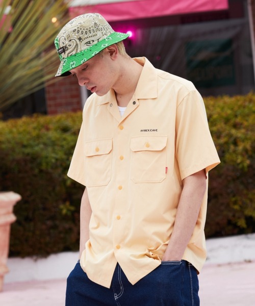 AVIREX（アヴィレックス）の「A.C.ワークシャツ / A.C WORK SHIRT / アヴィレックス / AVIREX（シャツ/ブラウス・メンズ・チャコールグレー/ベージュ/ネイビー/レモンイエロー/コーラルピンク・MEDIUM/LARGE/X-LARGE/XX-LARGE）」の4枚目の写真