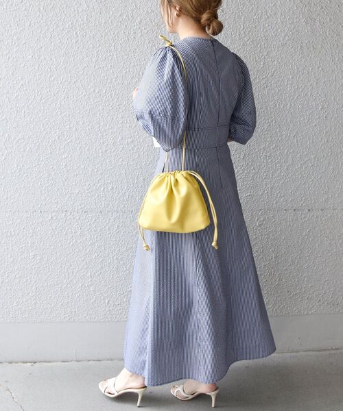 セール】SHIPS any:〈ウォッシャブル〉ミニ サッカー ストライプ