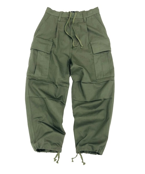 Beno(ビーノ)の「HEAVY COTTON TWILL / WIDE CARGO PANTS(カーゴパンツ・メンズ・ブラック/ベージュ/ブラウン/オフホワイト/オリーブ・S/M/L)」の13枚目の写真