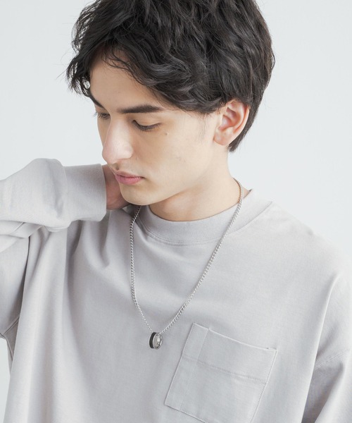 Rocky Monroe(ロッキーモンロー)の「チャーム付きデザインチェーンステンレスネックレス(ネックレス・メンズ・シルバー/ゴールド/ブラウン/ブラック・FREE)」の6枚目の写真