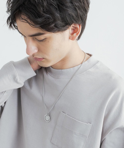 Rocky Monroe(ロッキーモンロー)の「チャーム付きデザインチェーンステンレスネックレス(ネックレス・メンズ・シルバー/ゴールド/ブラウン/ブラック・FREE)」の9枚目の写真