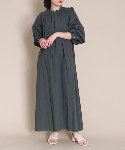 無地ボリューム長袖カフタンワンピース ワンピース Tite In The Store ティテ ワンピース ストア のファッション