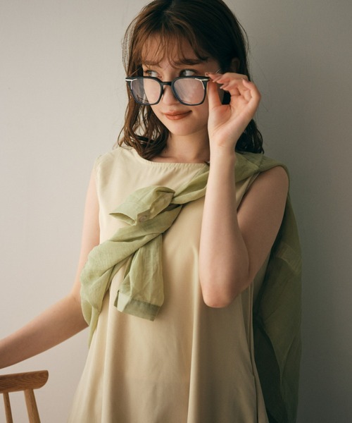 CLEA(クレア)の「ノースリーブリゾートワンピ(ワンピース・レディース・ホワイト/ブラック・FREE)」の12枚目の写真