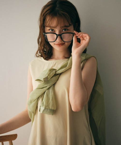 CLEA(クレア)の「ノースリーブリゾートワンピ(ワンピース・レディース・ホワイト/ブラック・FREE)」の13枚目の写真