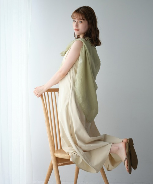 CLEA(クレア)の「ノースリーブリゾートワンピ(ワンピース・レディース・ホワイト/ブラック・FREE)」の15枚目の写真