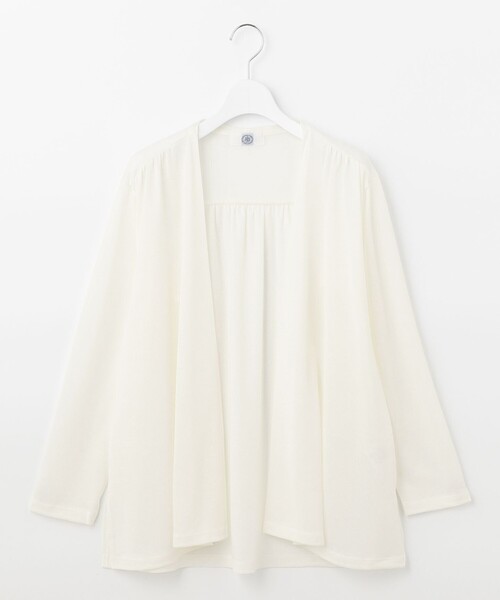 J.PRESS Ladies(J.プレス レディス)の「【WEB限定カラーあり・接触冷感・UVケア】レーヨンジャージー カーディガン(カーディガン/ボレロ・レディース・ネイビー系/ライトグリーン系/ホワイト系/ベージュ系/ライトグレー系・SMALL)」の12枚目の写真