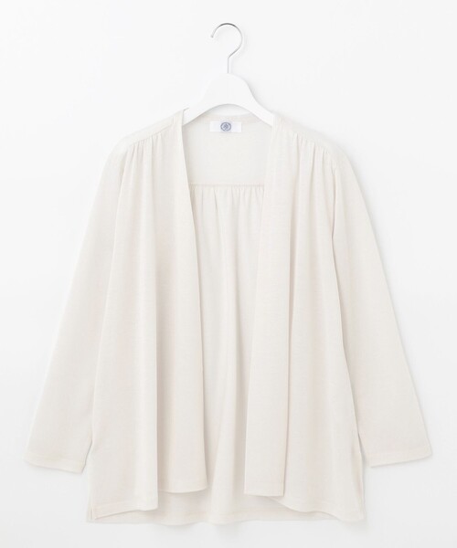 J.PRESS Ladies(J.プレス レディス)の「【WEB限定カラーあり・接触冷感・UVケア】レーヨンジャージー カーディガン(カーディガン/ボレロ・レディース・ネイビー系/ライトグリーン系/ホワイト系/ベージュ系/ライトグレー系・SMALL)」の13枚目の写真