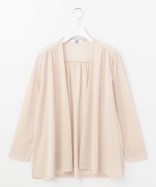 J.PRESS Ladies(J.プレス レディス)の「【WEB限定カラーあり・接触冷感・UVケア】レーヨンジャージー カーディガン(カーディガン/ボレロ・レディース・ネイビー系/ライトグリーン系/ホワイト系/ベージュ系/ライトグレー系・SMALL)」の14枚目の写真