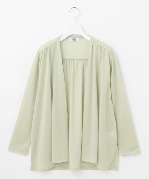 J.PRESS Ladies(J.プレス レディス)の「【WEB限定カラーあり・接触冷感・UVケア】レーヨンジャージー カーディガン(カーディガン/ボレロ・レディース・ネイビー系/ライトグリーン系/ホワイト系/ベージュ系/ライトグレー系・SMALL)」の16枚目の写真