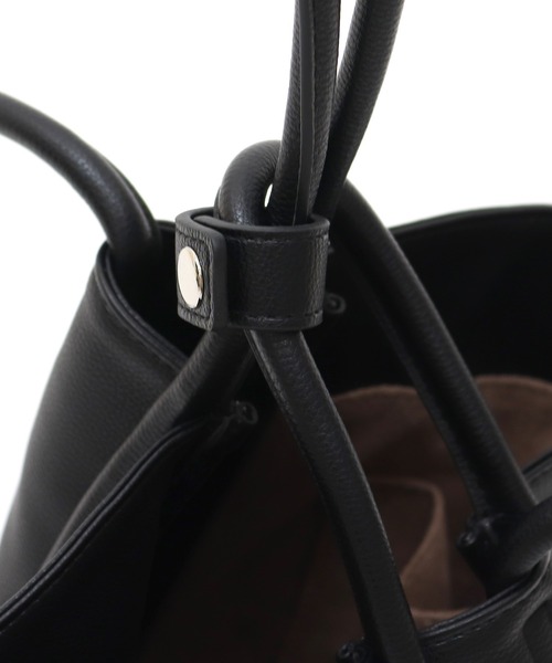 DRESSLAVE（ドレスレイブ）の「temp. / Caba bag(合成皮革ショルダートートバッグ)（ショルダーバッグ・レディース・ブラック/ピンク・FREE）」の9枚目の写真