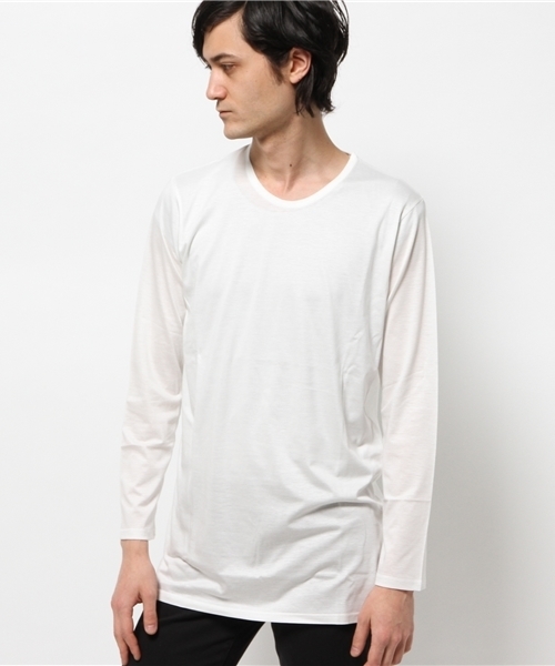 Lui's（ルイス）の「Lui's(ルイス) サイドスリットロングカットソー（Tシャツ/カットソー・メンズ・ブラック/ホワイト・SMALL/MEDIUM）」の10枚目の写真