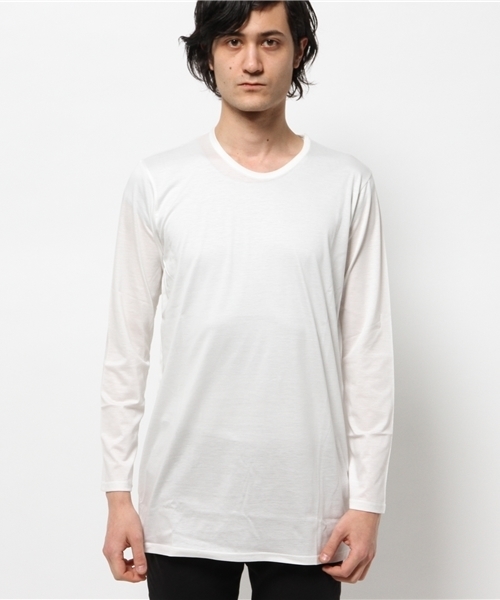 Lui's（ルイス）の「Lui's(ルイス) サイドスリットロングカットソー（Tシャツ/カットソー・メンズ・ブラック/ホワイト・SMALL/MEDIUM）」の4枚目の写真